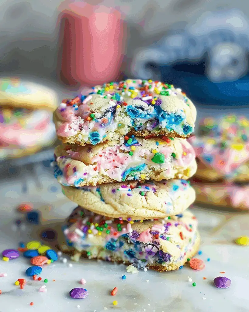 Funfetti Cheesecake Stuffed Cookies
