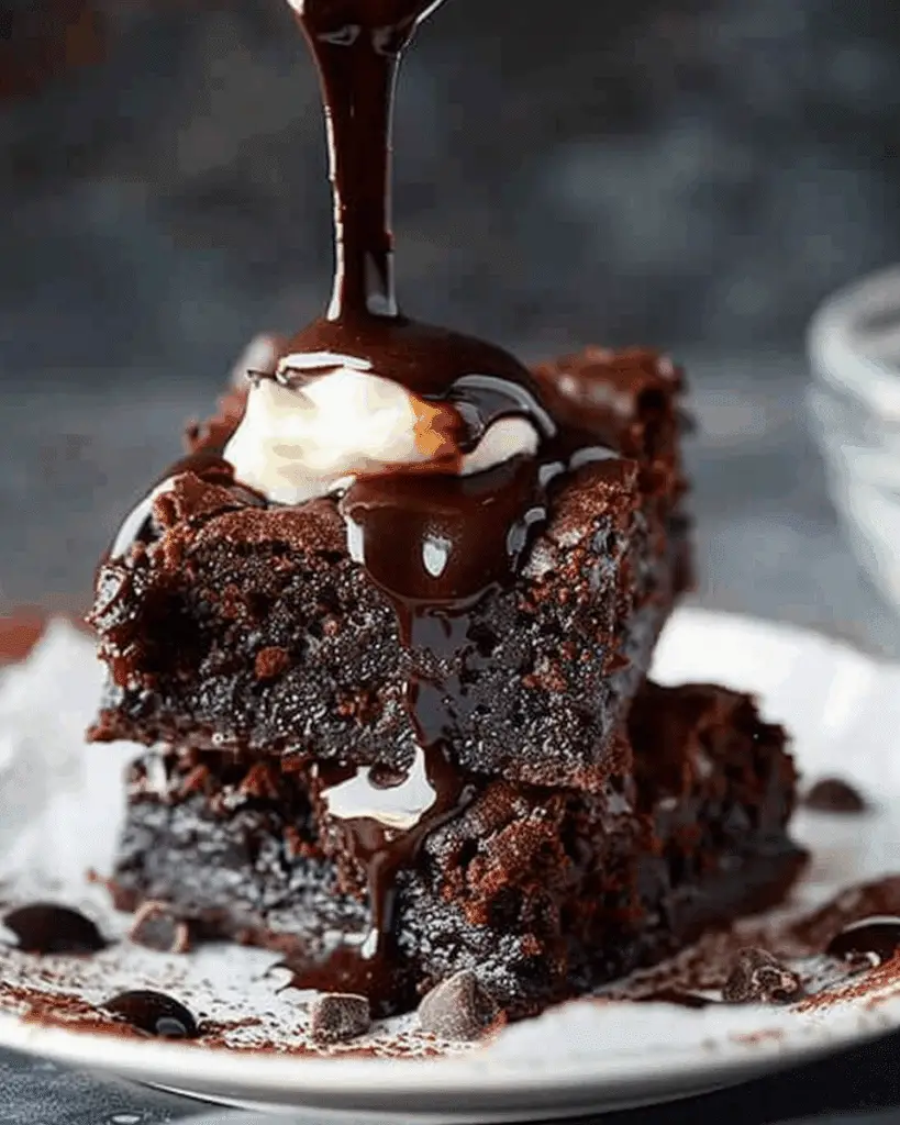 Hot Fudge Slow Cooker Brownies