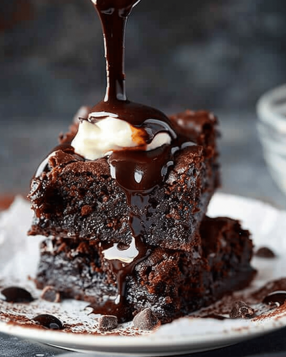 Hot Fudge Slow Cooker Brownies