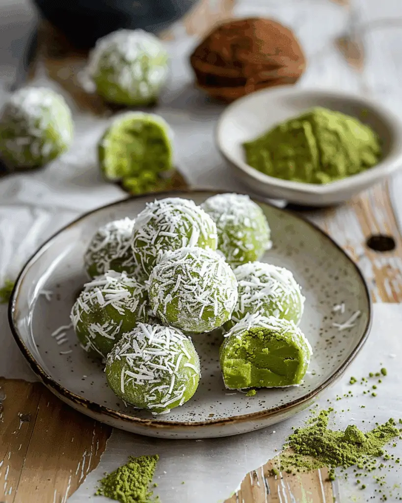 Matcha & Coconut Truffles