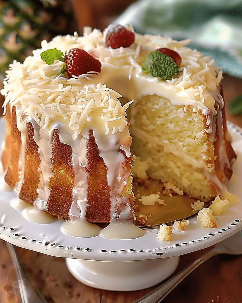 Pina Colada Pound Cake