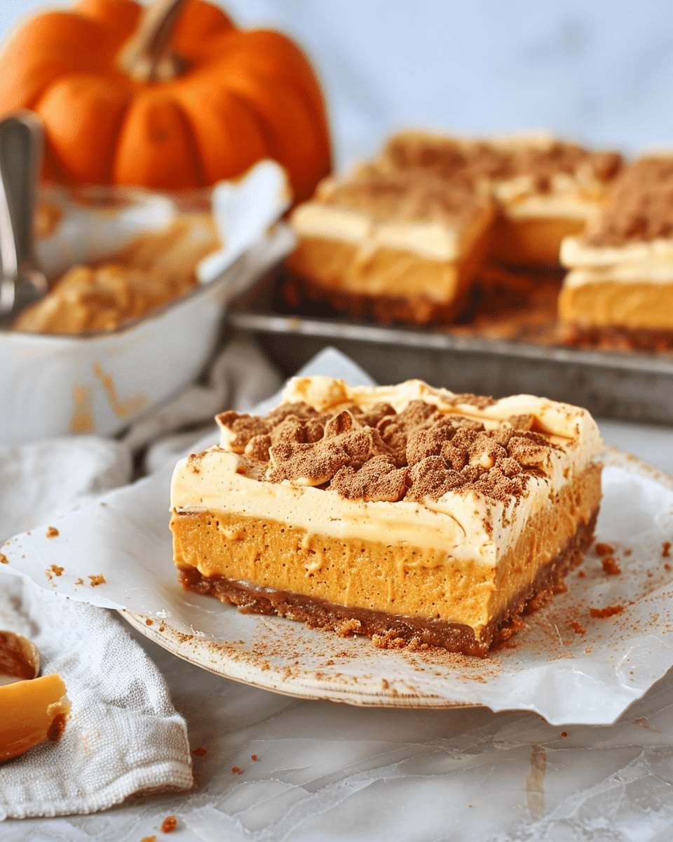 Pumpkin Cheesecake Bars