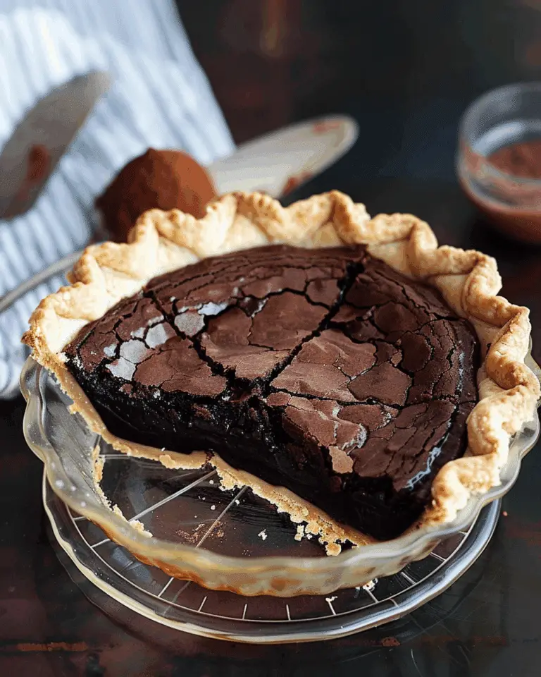 Dark Chocolate Chess Pie