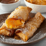 Peach Cobbler Egg Rolls