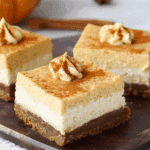 Pumpkin Protein Cheesecake Gingerbread Bars