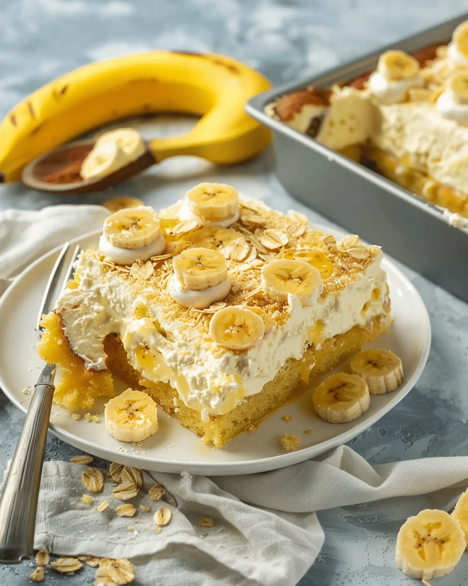 Banana Pudding Poke Cake