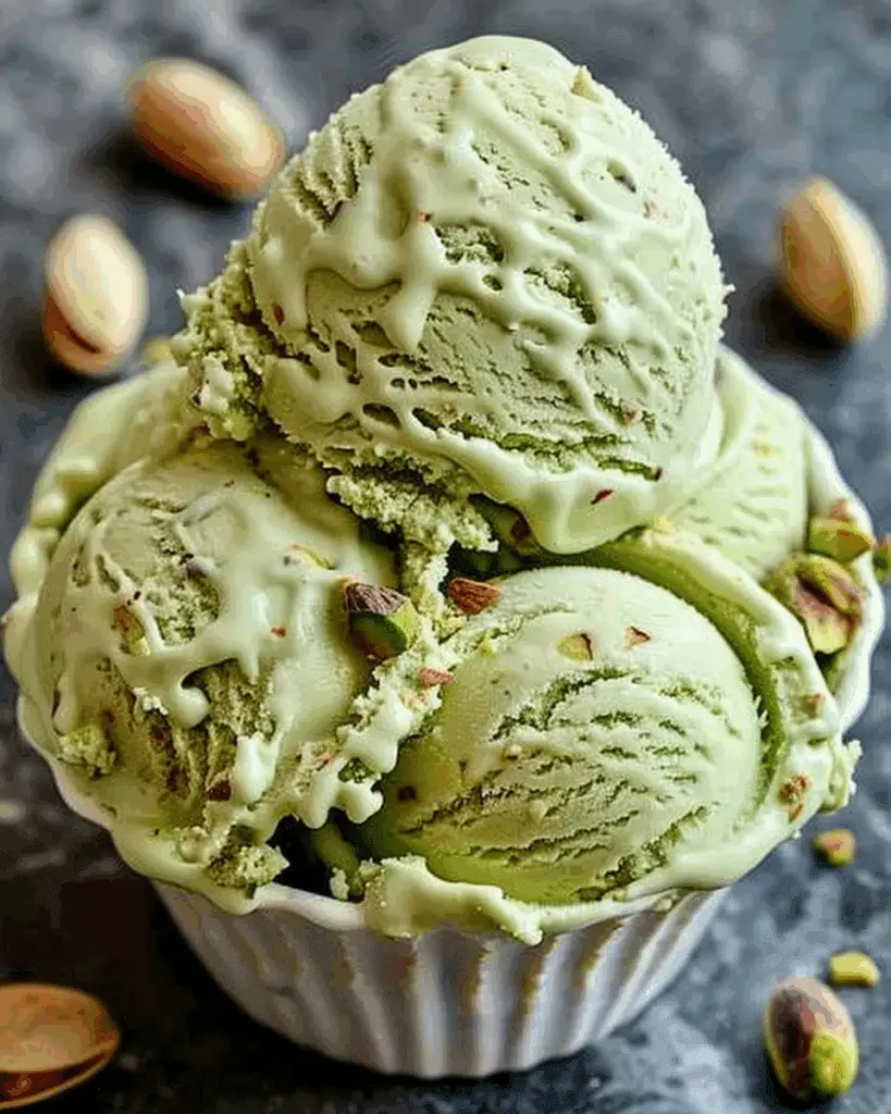 Creamy Pistachio Ice Cream