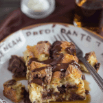 Chocolate Bread Pudding with Bourbon Butter Sauce