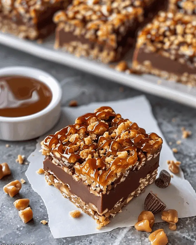 Caramel Chocolate Crunch Bars