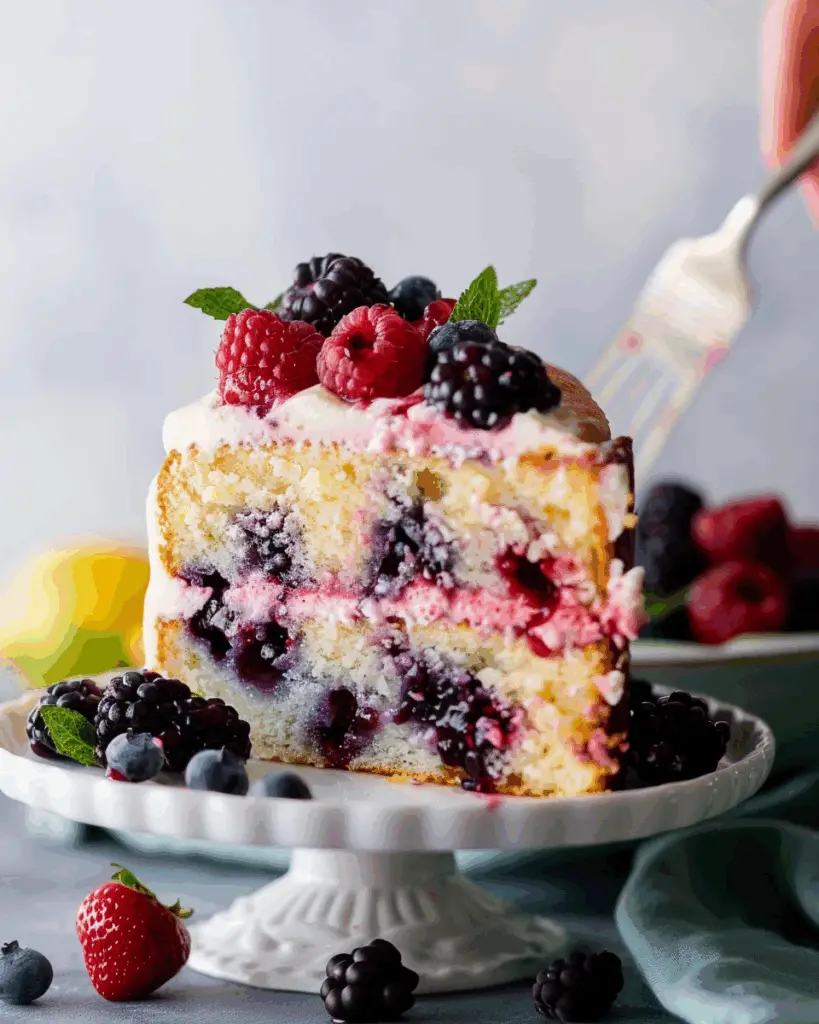 Lemon Berry Yogurt Cake