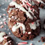 Peppermint Bark Brownie Cookies