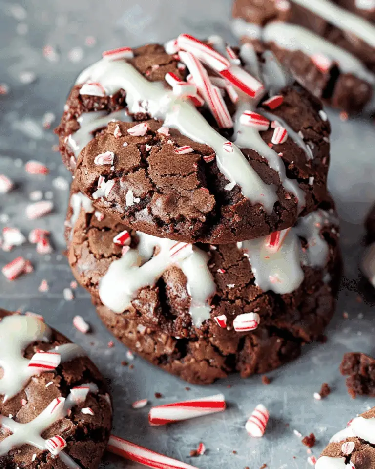 Peppermint Bark Brownie Cookies