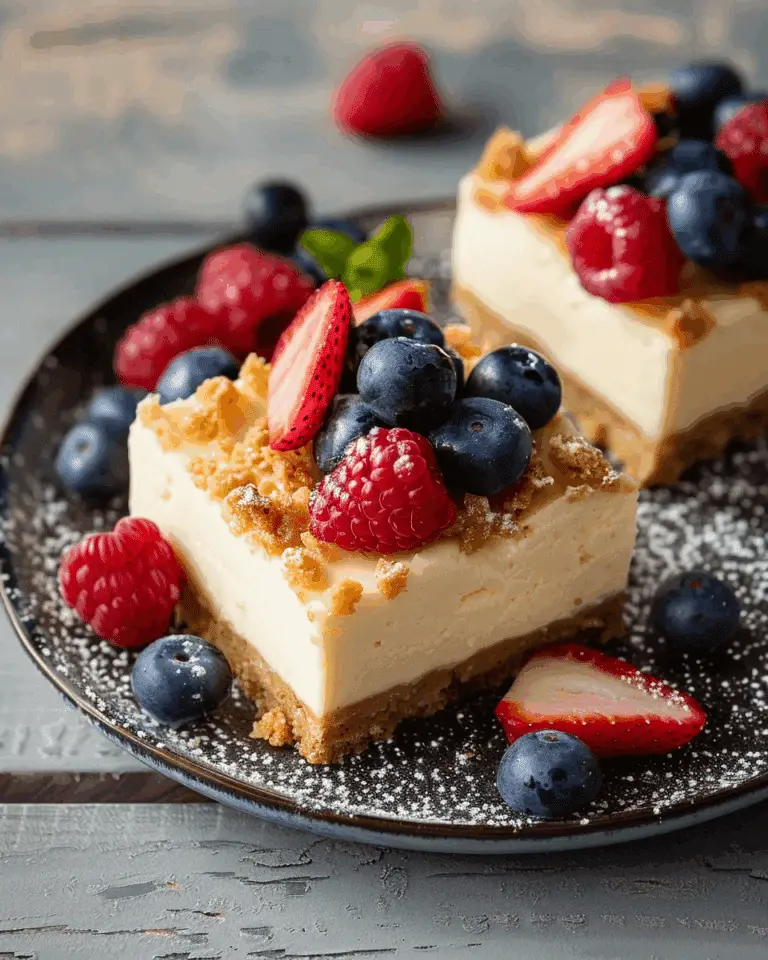 Creamy Greek Yogurt Cheesecake Bars