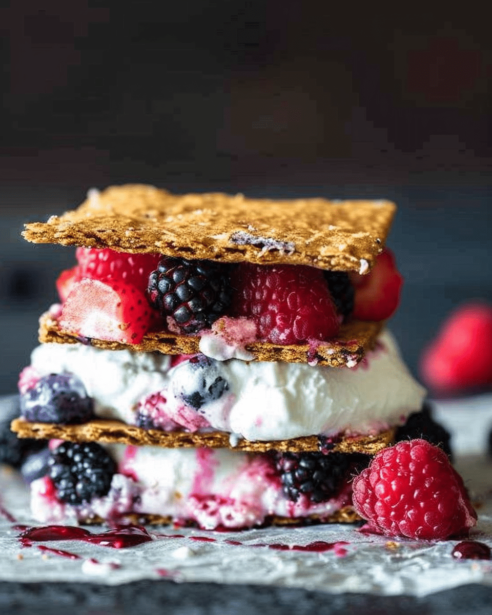Mixed Berry S’mores with Fresh Fruit