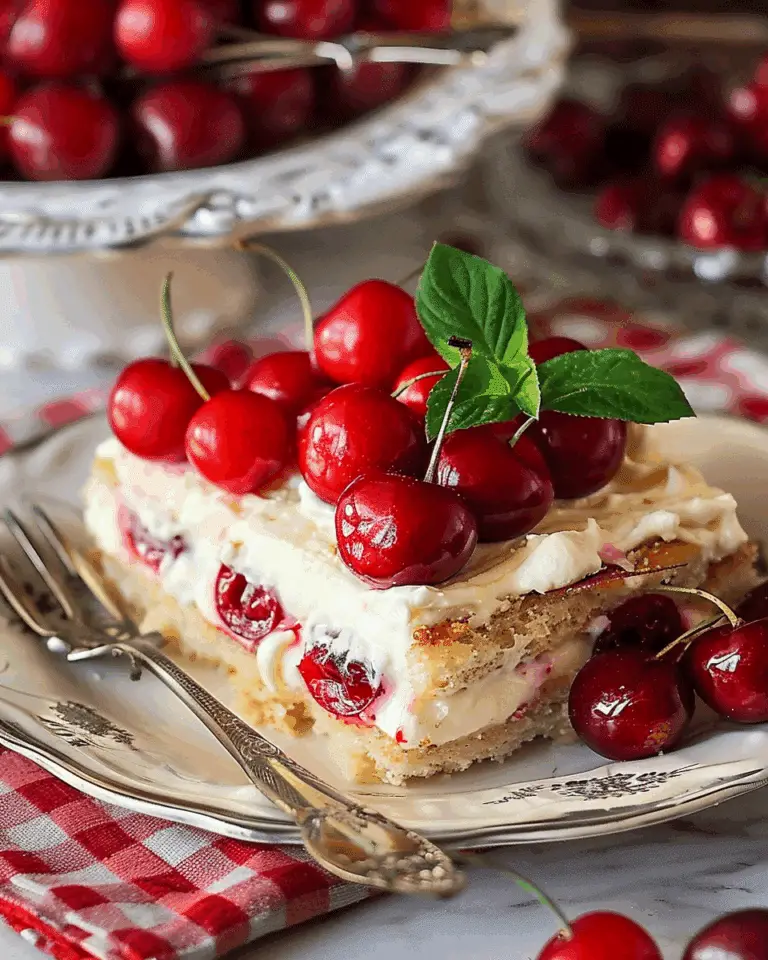 No-Bake Cherry Eclair Dessert Recipe