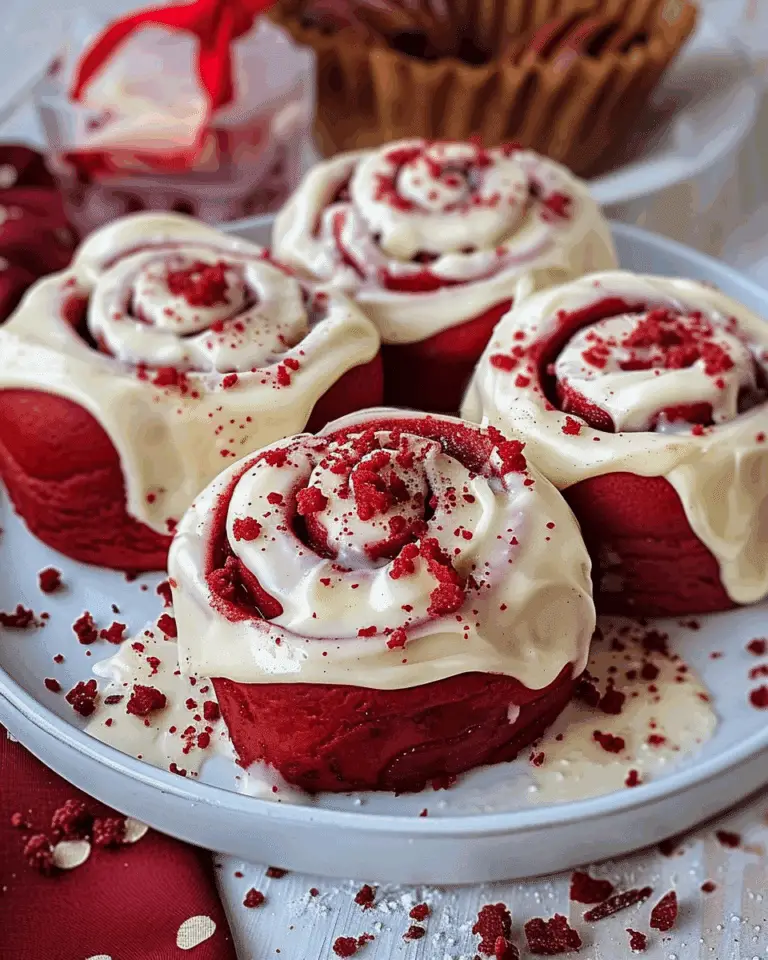 Red Velvet Cinnamon Rolls with Cream Cheese Icing