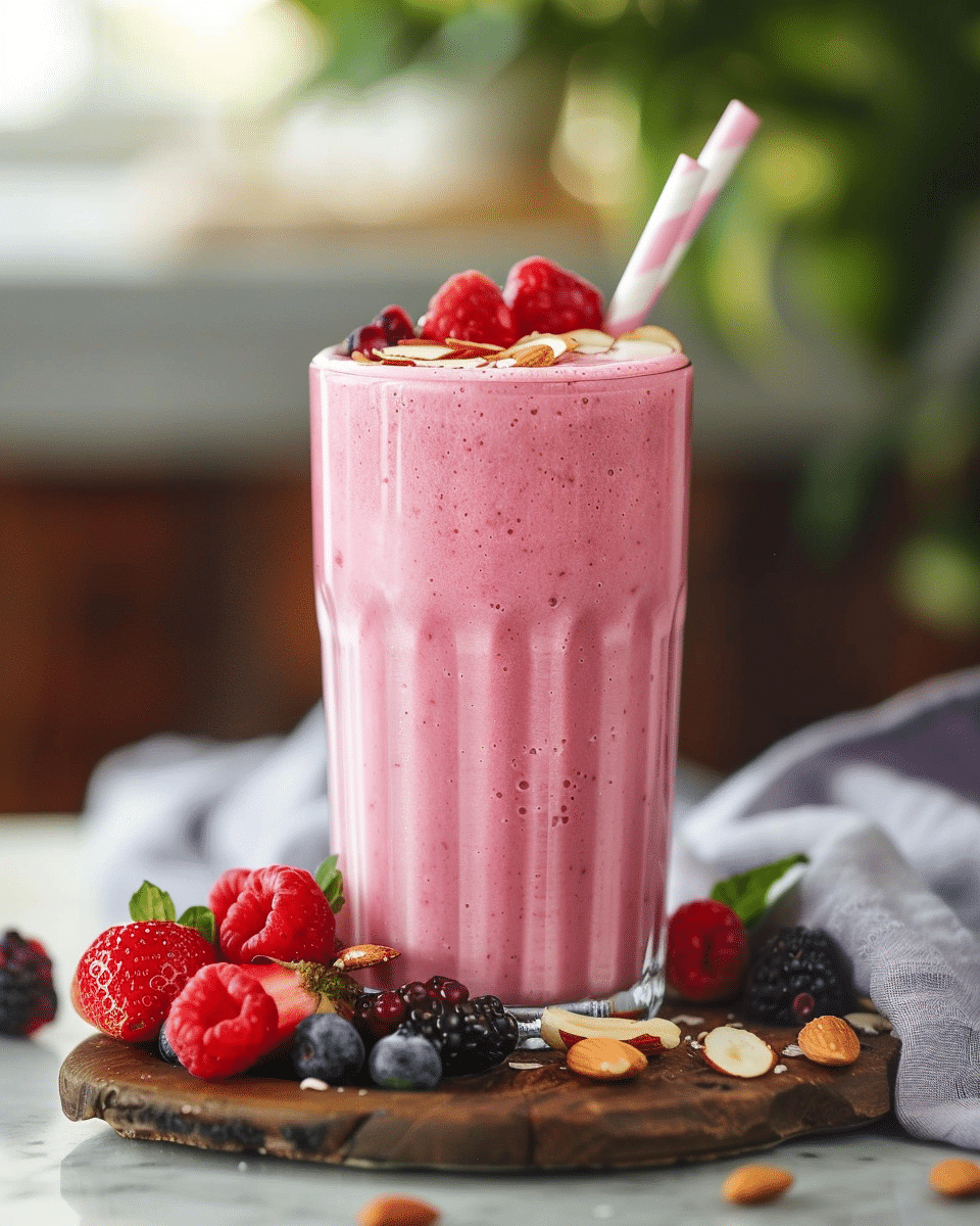 Berry Almond Protein Smoothie