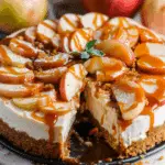 No Bake Caramel Apple Cheesecake