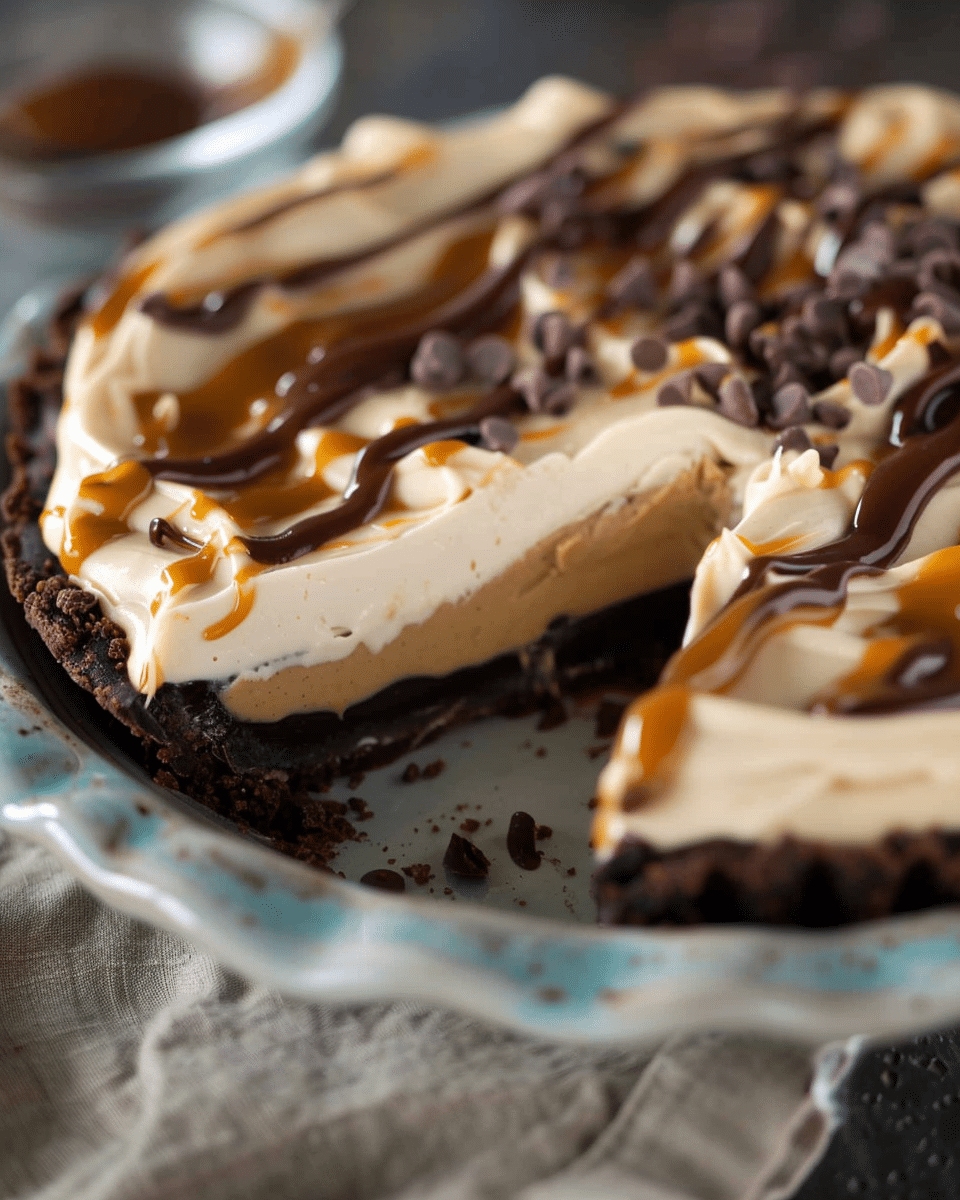 Caramel Chocolate Peanut Butter Pie