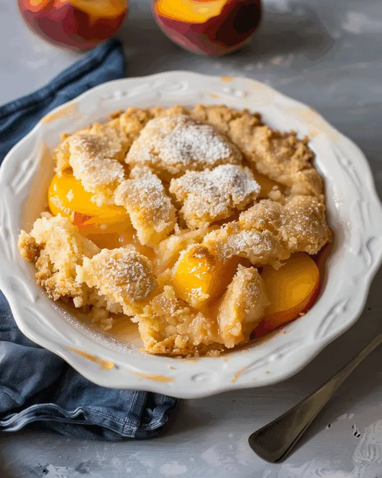 Lazy Peach Cobbler