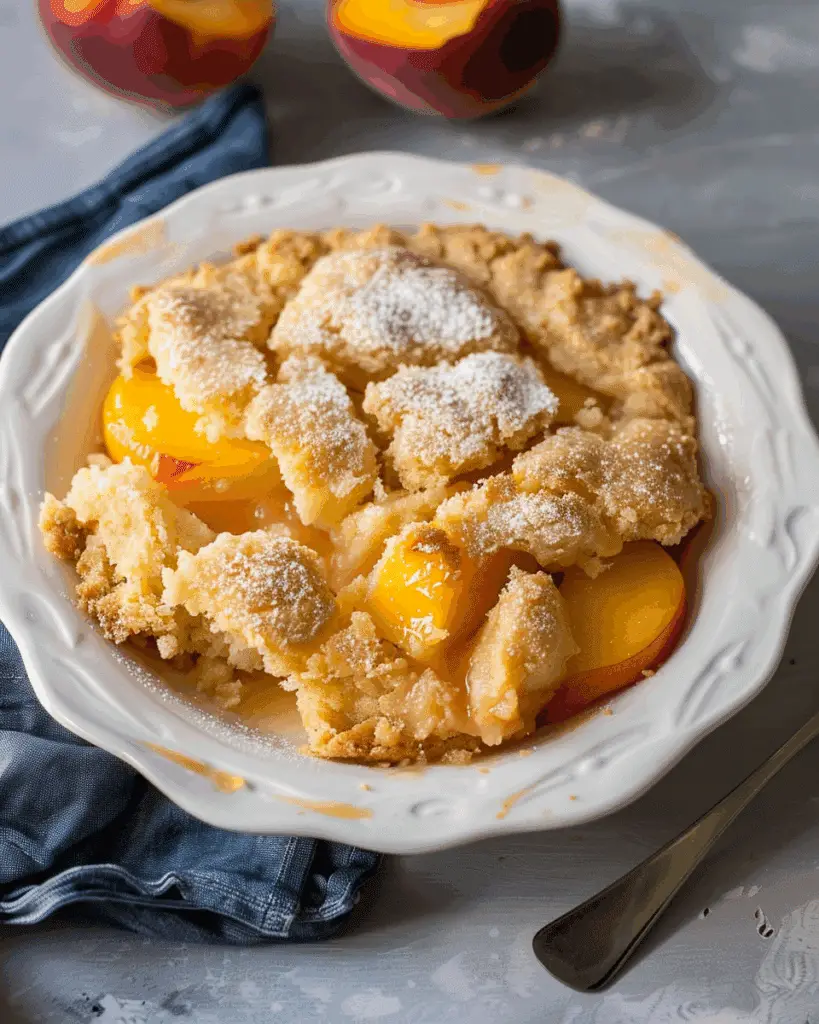Lazy Peach Cobbler
