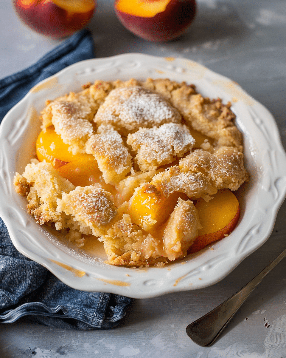 Lazy Peach Cobbler