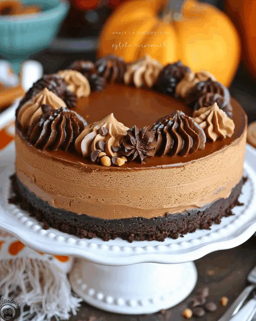 Pumpkin Chocolate Mousse Cake