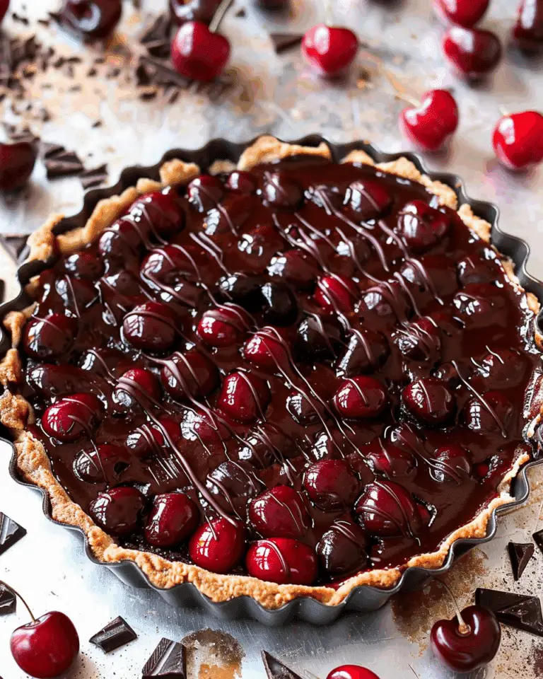 Chocolate Cherry Tart With a Rich Ganache Layer