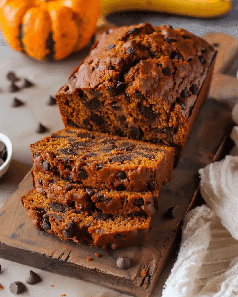 Chocolate Chip Pumpkin Bread with Banana