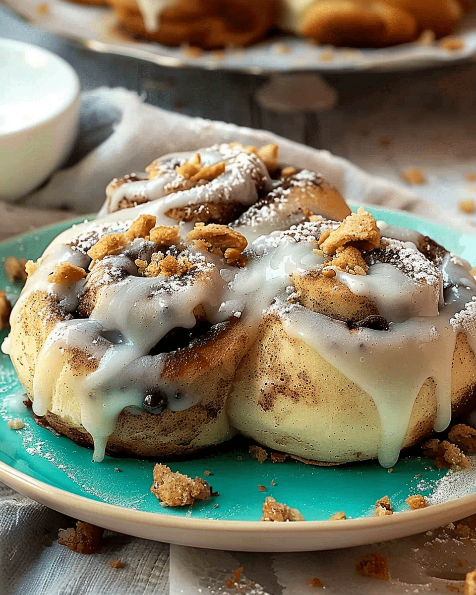 Cookie Monster Cinnamon Rolls