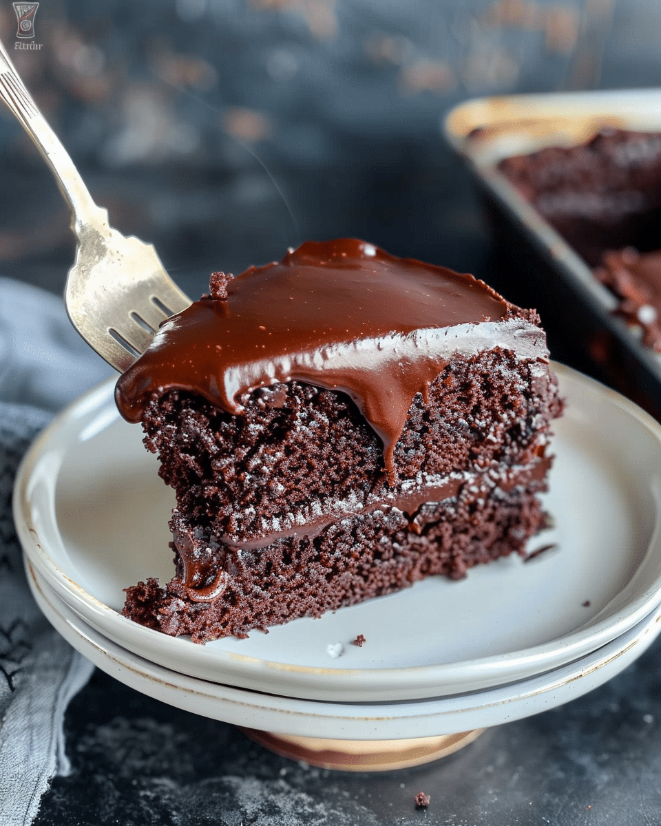 Dr Pepper Cake with Fudge Frosting