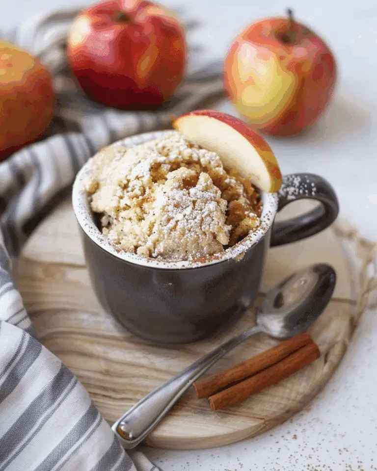 Easy Spiced Apple Mug Cake