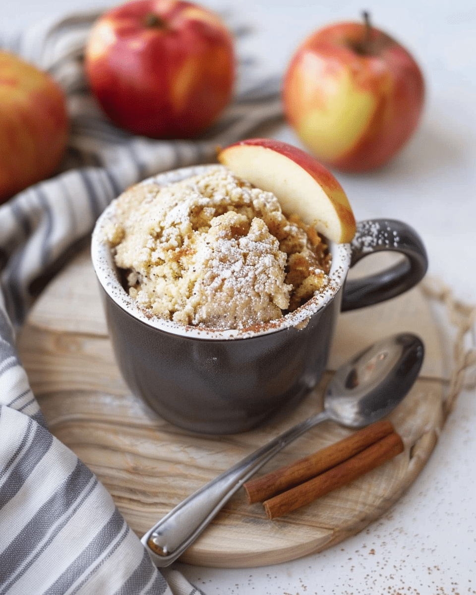 Easy Spiced Apple Mug Cake