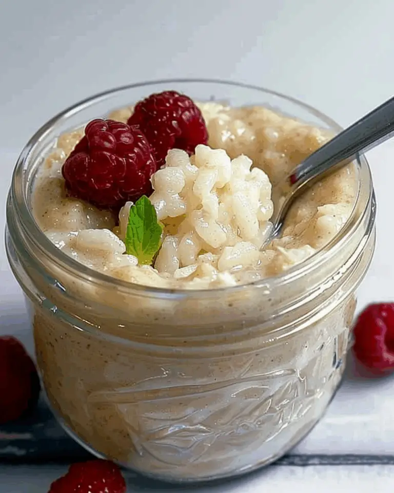 Protein Rice Pudding with Cooked Rice