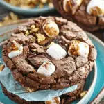 Triple Chocolate Marshmallow S’mores Cookies