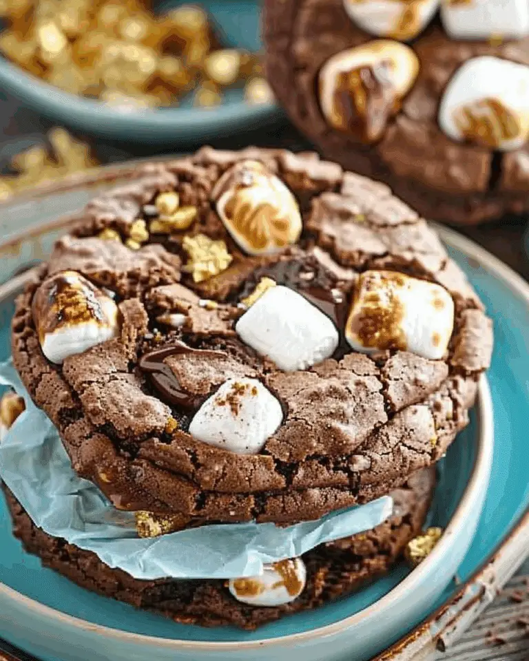 Triple Chocolate Marshmallow S’mores Cookies
