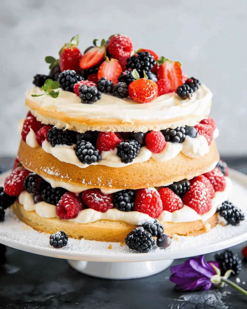 Lemon Berry Spring Fling Cake