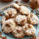 No-Bake Coconut Pecan Praline Cookies