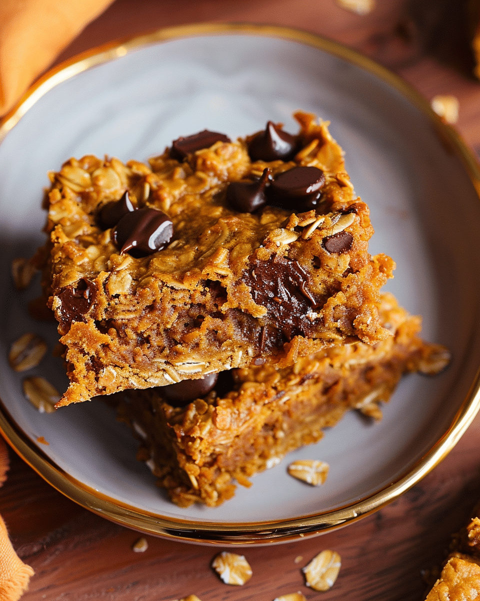 Vegan Pumpkin Oatmeal Bars