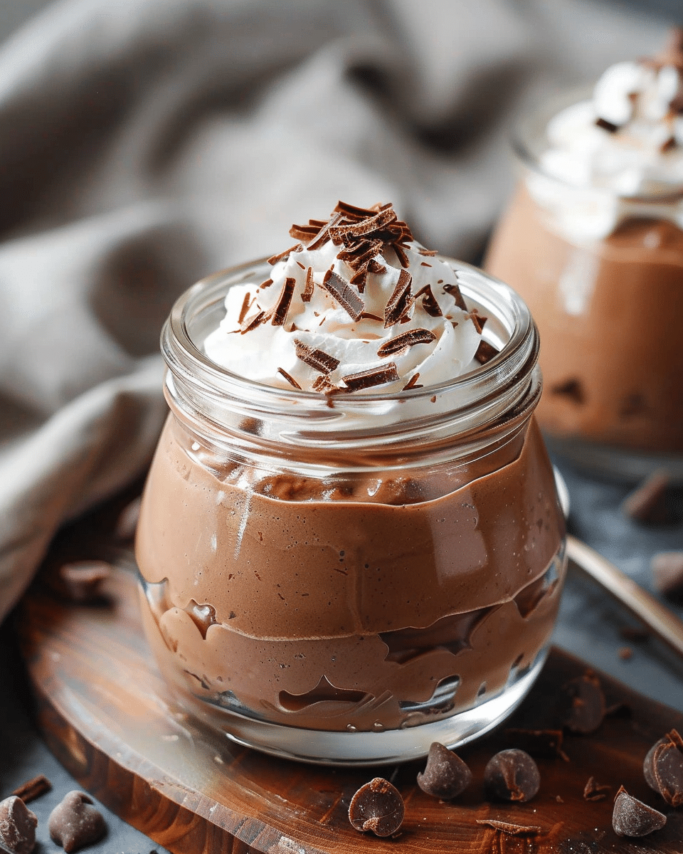 Chocolate Peanut Butter Protein Mousse With Whipped Coconut Cream
