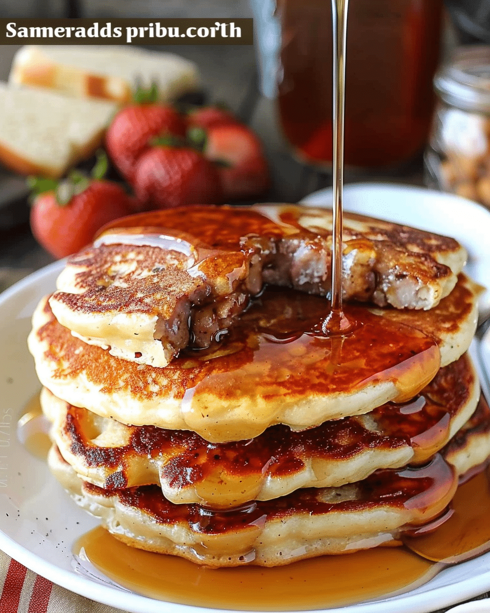 Sausage Dipped Pancakes Delight
