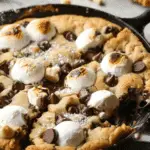 S’mores Stuffed Chocolate Chip Skillet Cookie