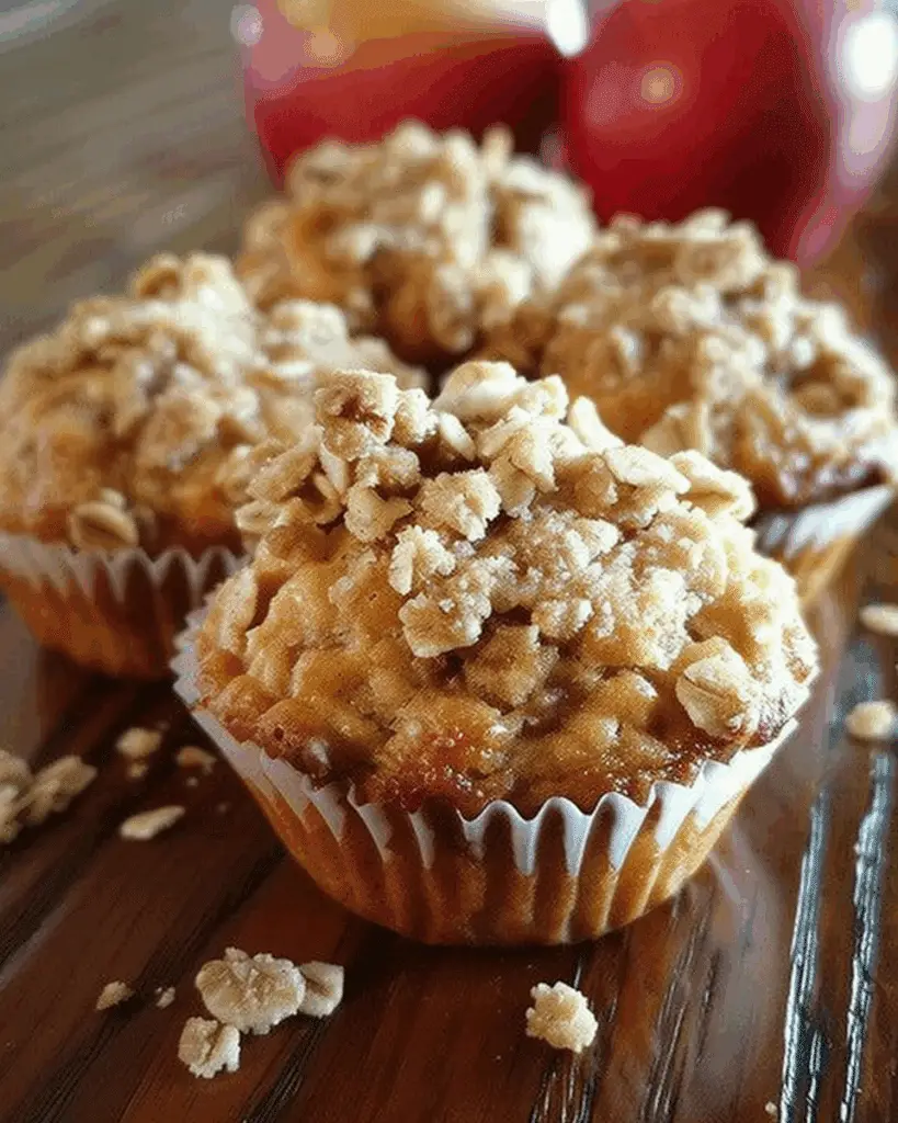 Caramel Apple Crisp Muffins