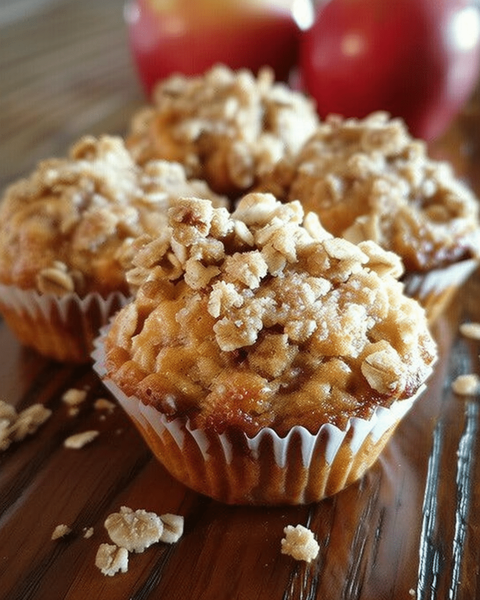 Caramel Apple Crisp Muffins