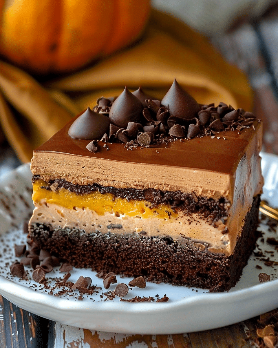 Chocolate Pumpkin Mousse Cake