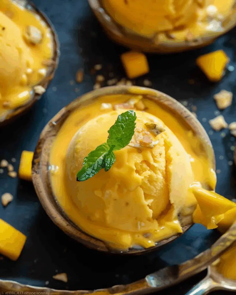 Mango Kulfi with Condensed Milk
