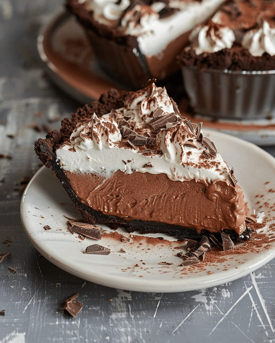 No Bake Chocolate Pie