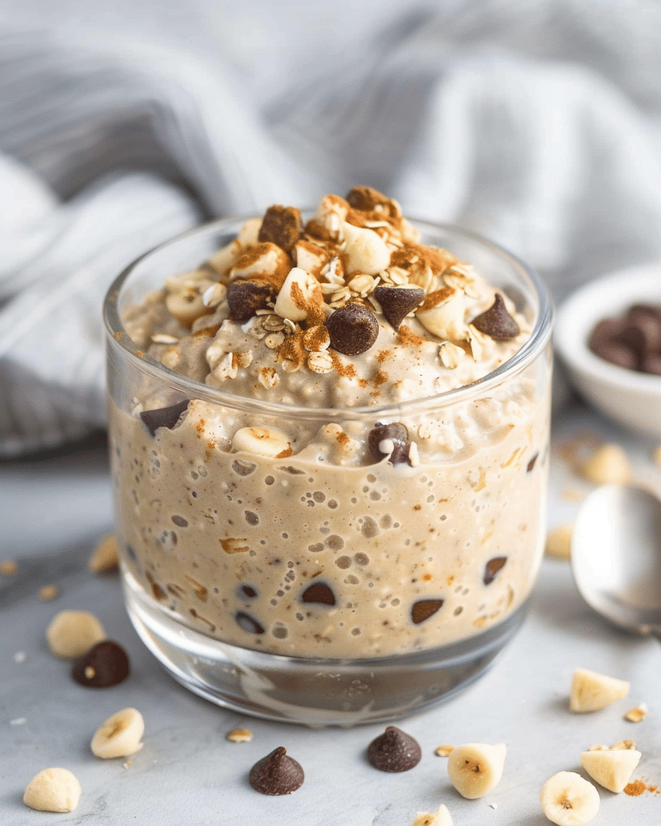 Creamy, Guilt-Free Cookie Dough Overnight Oats