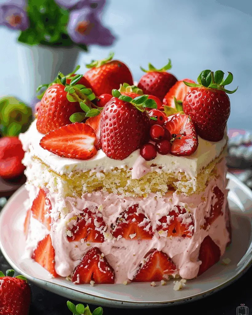 Fresh & Easy Strawberry Cake for Beginners