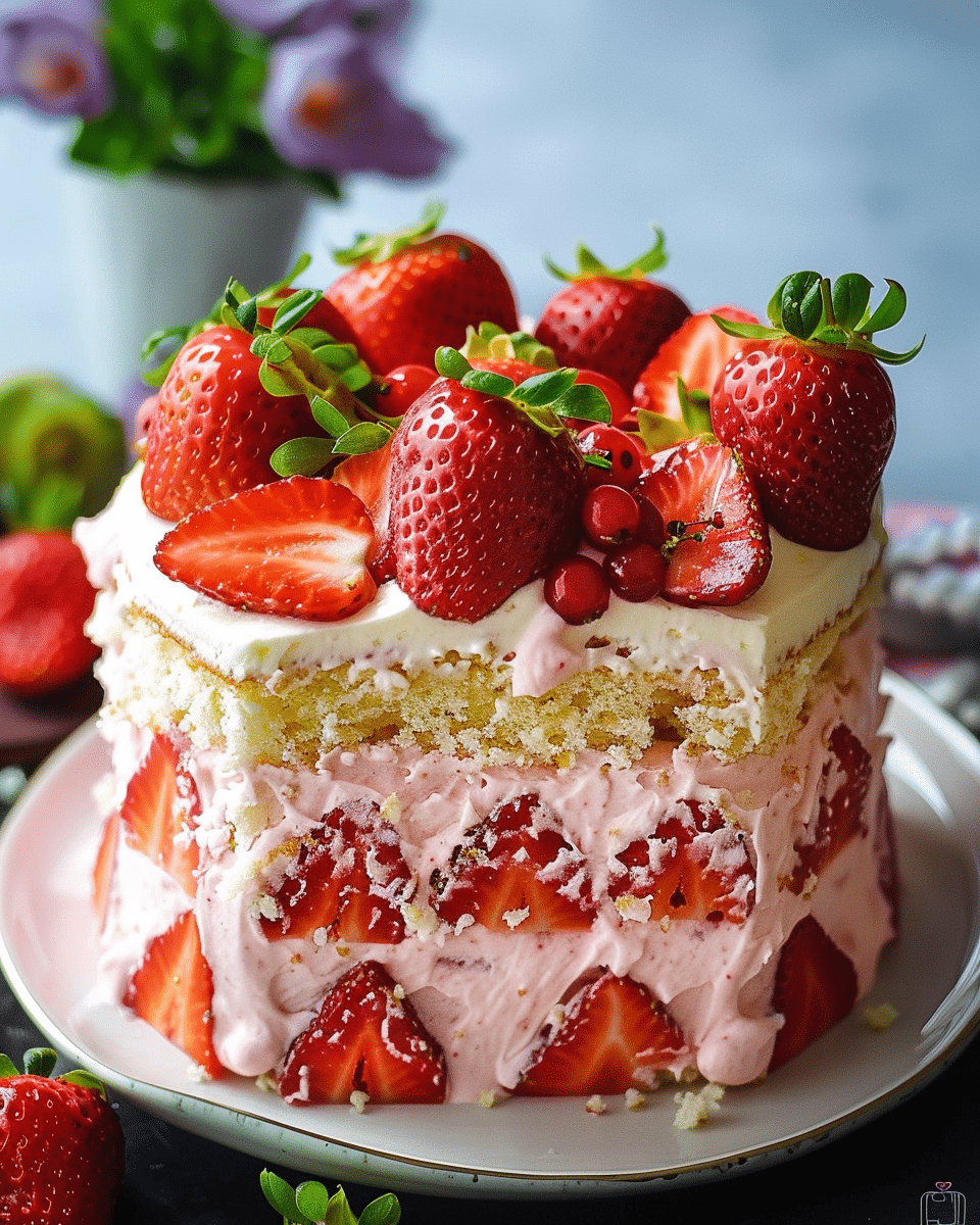 Fresh & Easy Strawberry Cake for Beginners